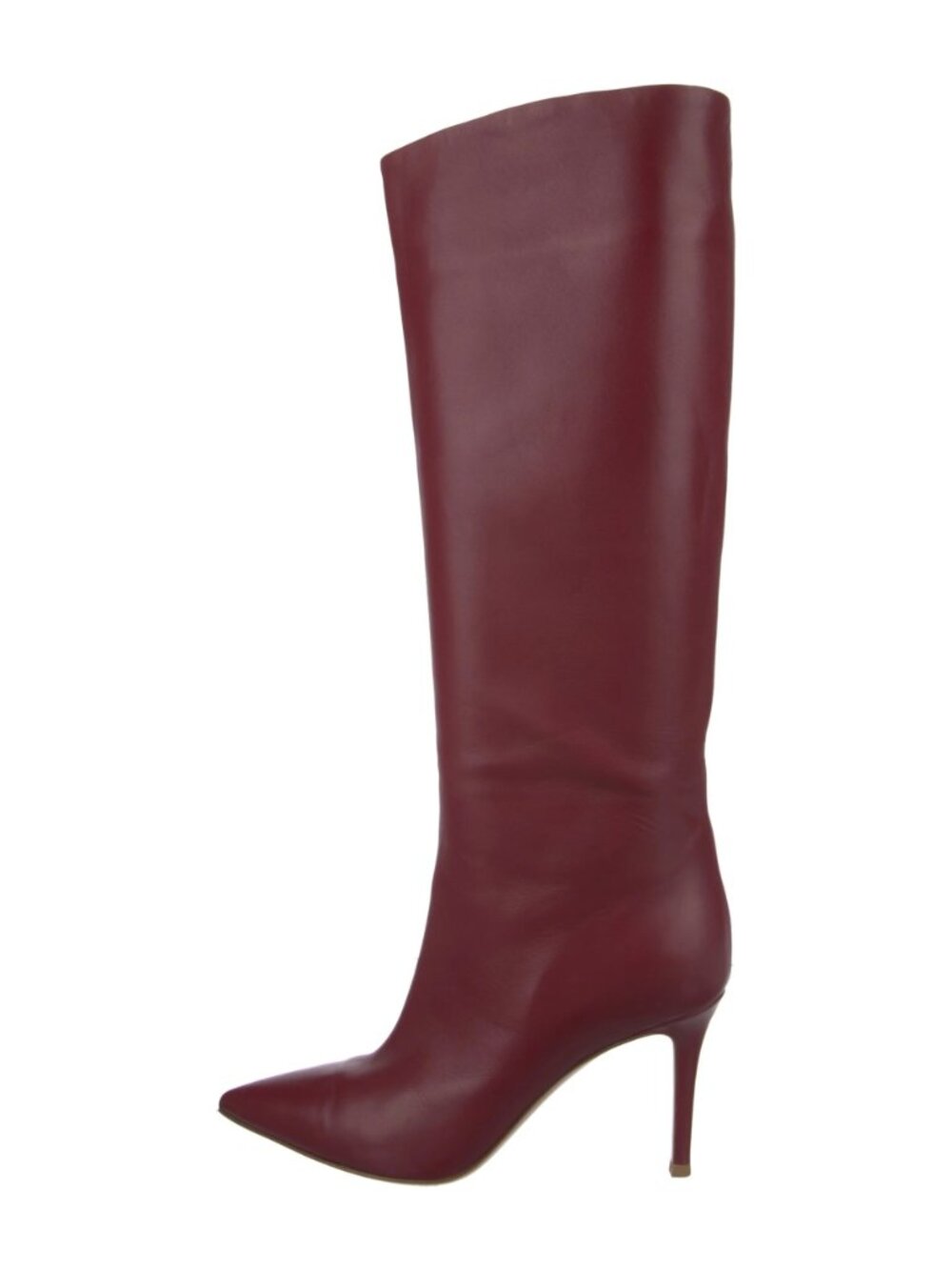 Gianvito Rossi red leather pull-on knee boots 36.5